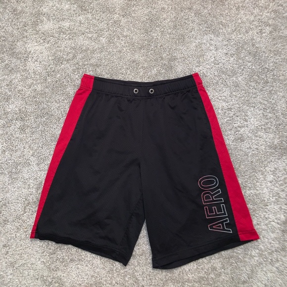 Aeropostale Black & Red athletic shorts size L - Picture 2 of 6
